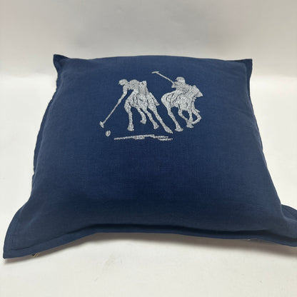 Polo Logo Embroidered Cushion - Navy