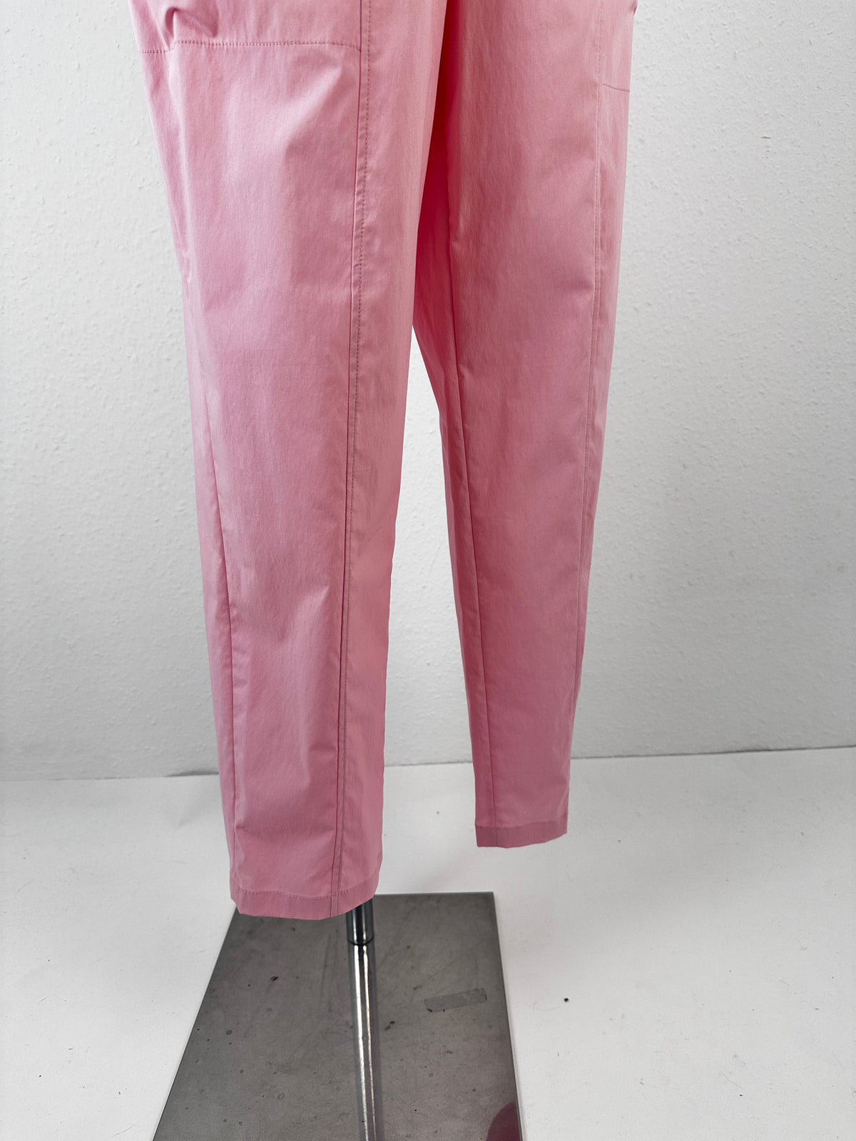 High-Waisted Fold-Over Pocket Trousers - Pink - IT 38