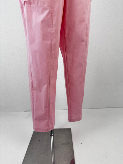 High-Waisted Fold-Over Pocket Trousers - Pink - IT 38
