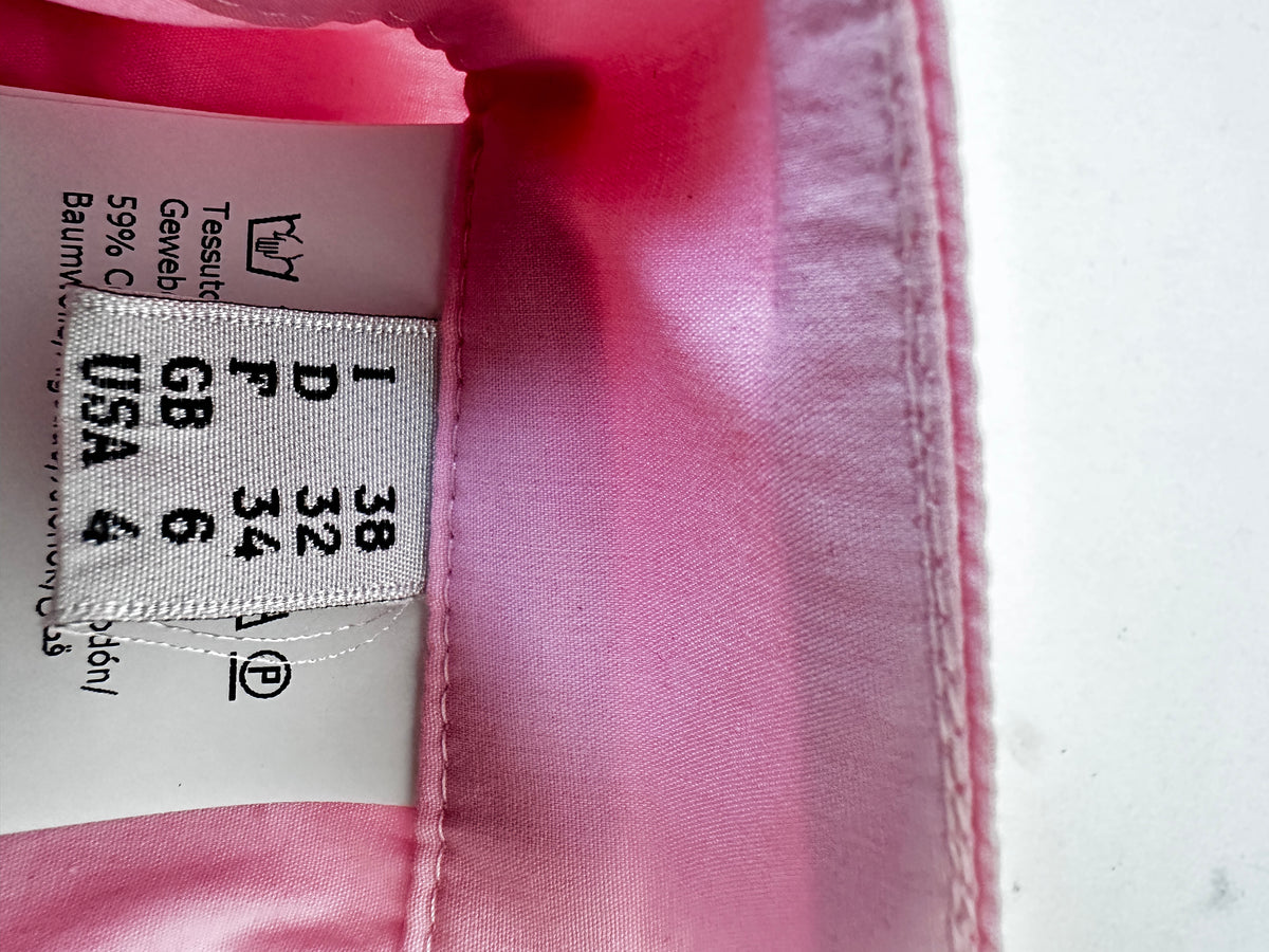 High-Waisted Fold-Over Pocket Trousers - Pink - IT 38