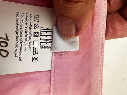 High-Waisted Fold-Over Pocket Trousers - Pink - IT 38