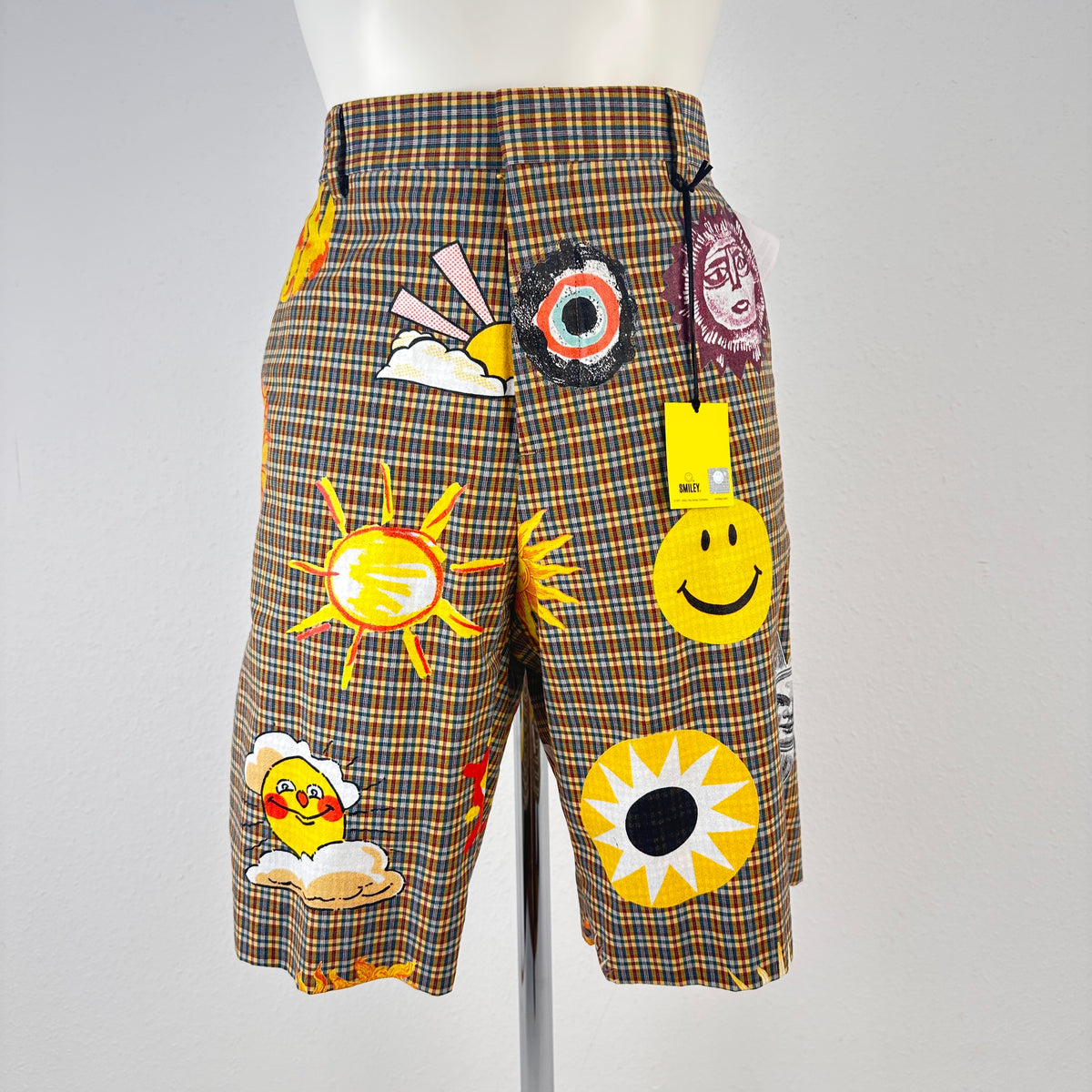 Plaid Smiley Shorts - Multicolor - IT 46