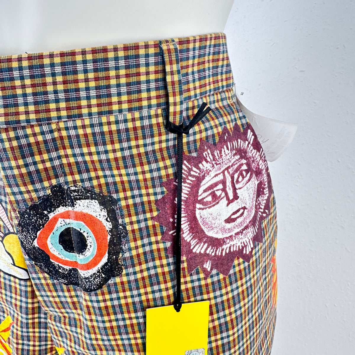 Plaid Smiley Shorts - Multicolor - IT 46