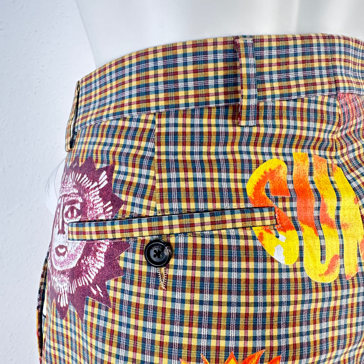 Plaid Smiley Shorts - Multicolor - IT 46