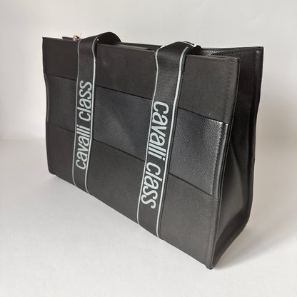 Cavalli Class Logo Shopper Tote - Black