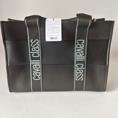 Cavalli Class Logo Shopper Tote - Black