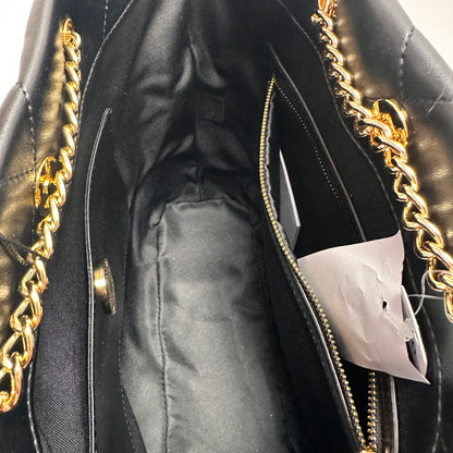 Love Moschino Small Gold Hearts Shoulder Bag - Black