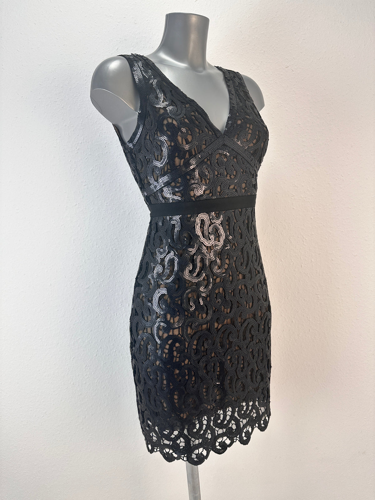 Paillette Dress - Black - XS