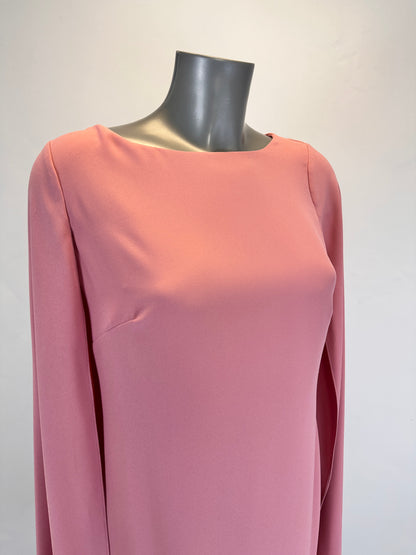 Cocktail Dress with Cape - Rose Mauve - S