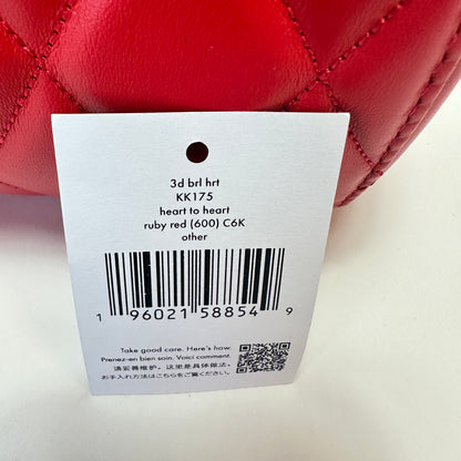 3D Barrel Heart Shoulder Bag - Heart to Heart ruby red