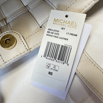 Ivy Shopper Tote - Light Cream/Gold