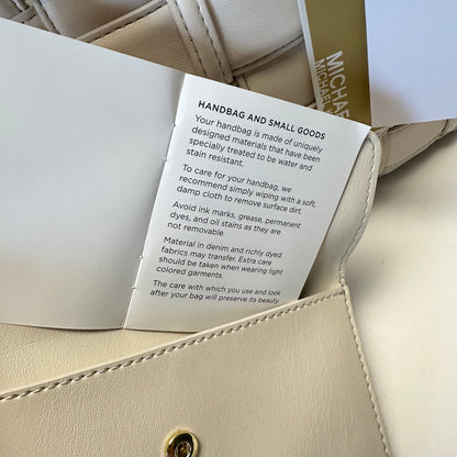 Ivy Shopper Tote - Light Cream/Gold