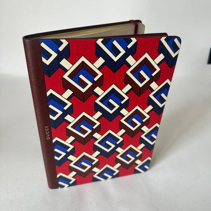 Gucci Logo Notebook - Blue and Red