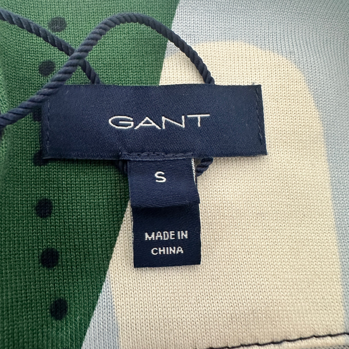 Silk Print Jumpsuit - Blue/Green/White - L