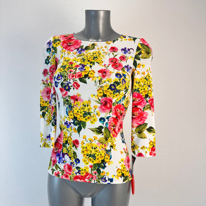 Floral Print Blouse - White/Multi - IT 38