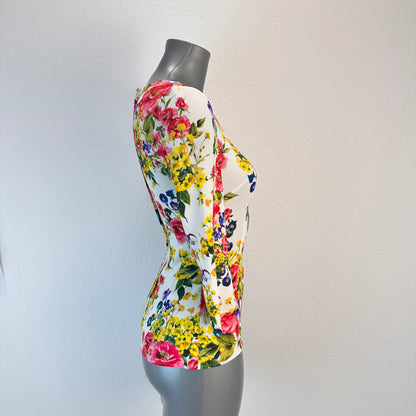 Floral Print Blouse - White/Multi - IT 38