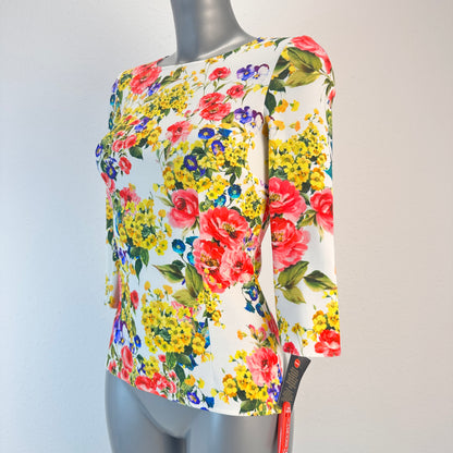 Floral Print Blouse - White/Multi - IT 38