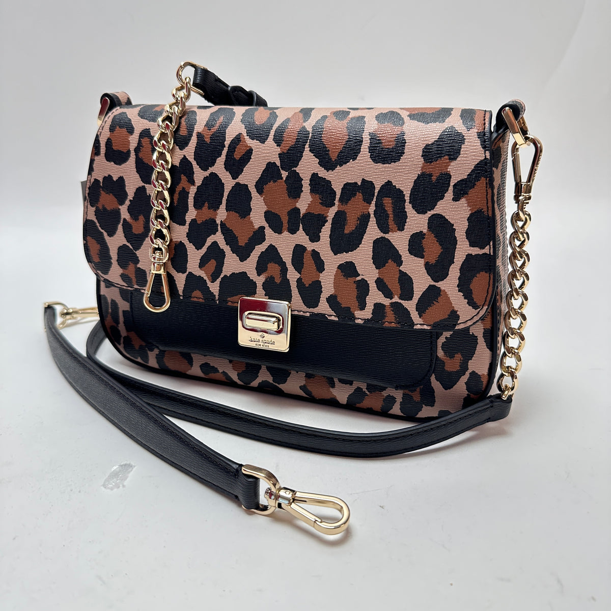 Phoebe Flap Crossbody spotted leopard