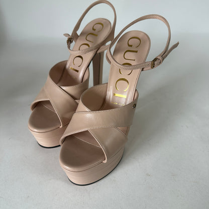 Heeled Sandals - Nude - EU 39.5
