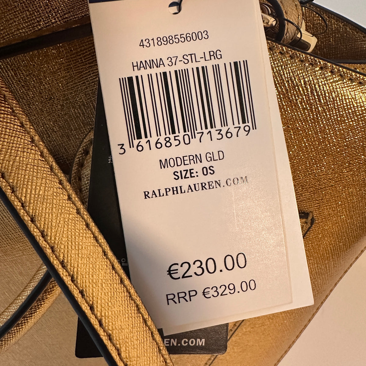 Hanna Large Tote - Gold