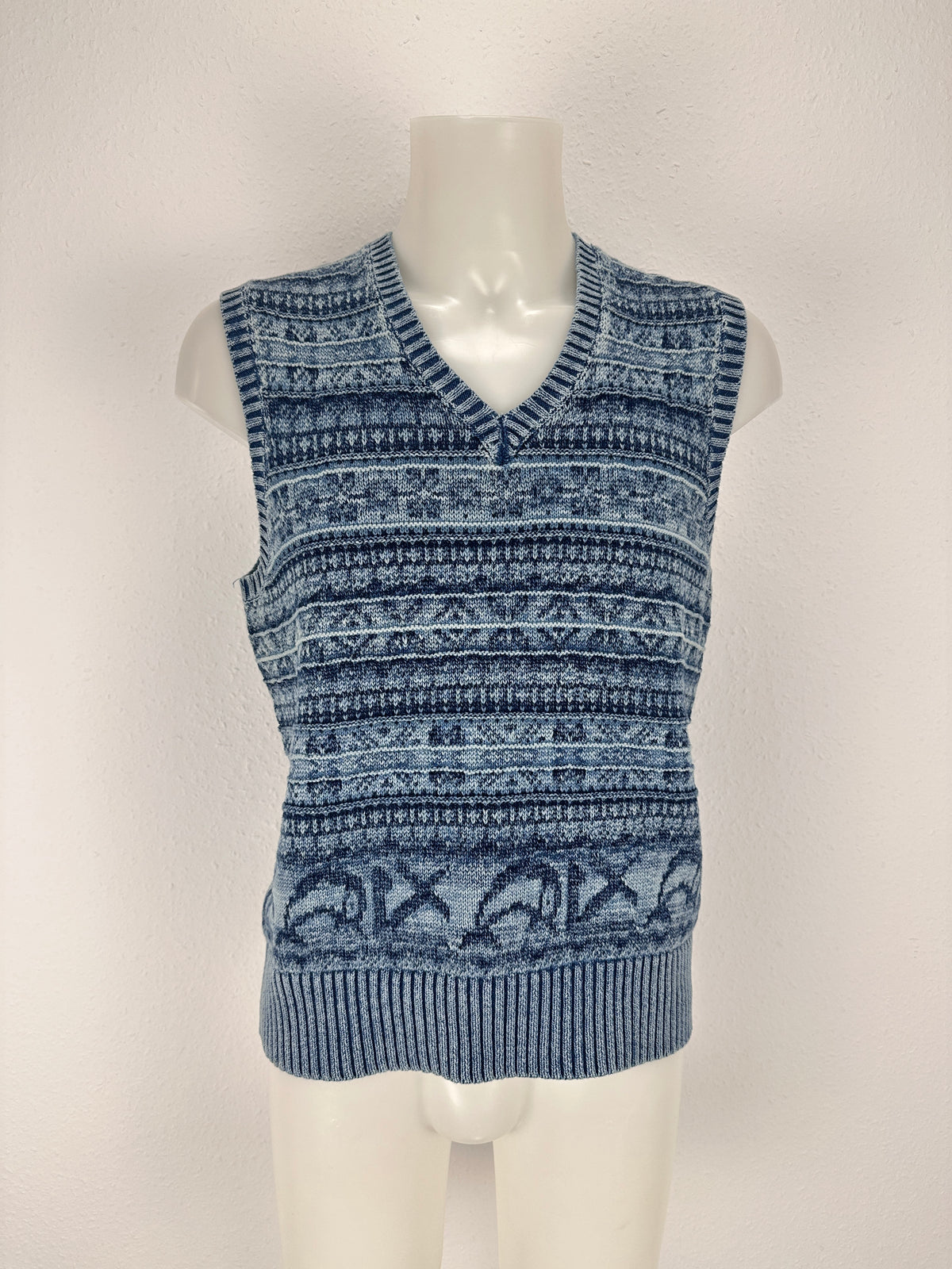 Sweater Vest - Navy/Blue - M