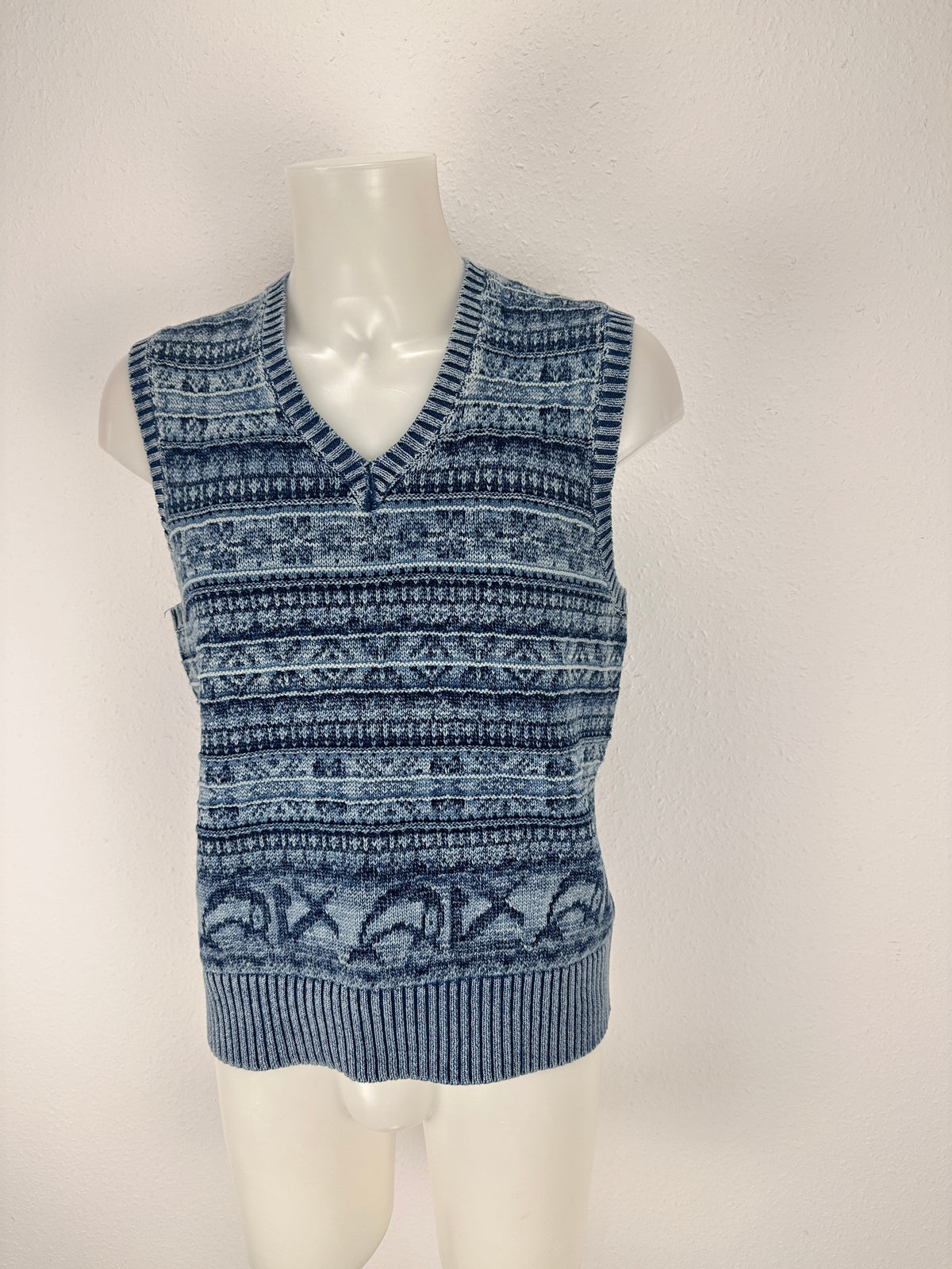 Sweater Vest - Navy/Blue - M