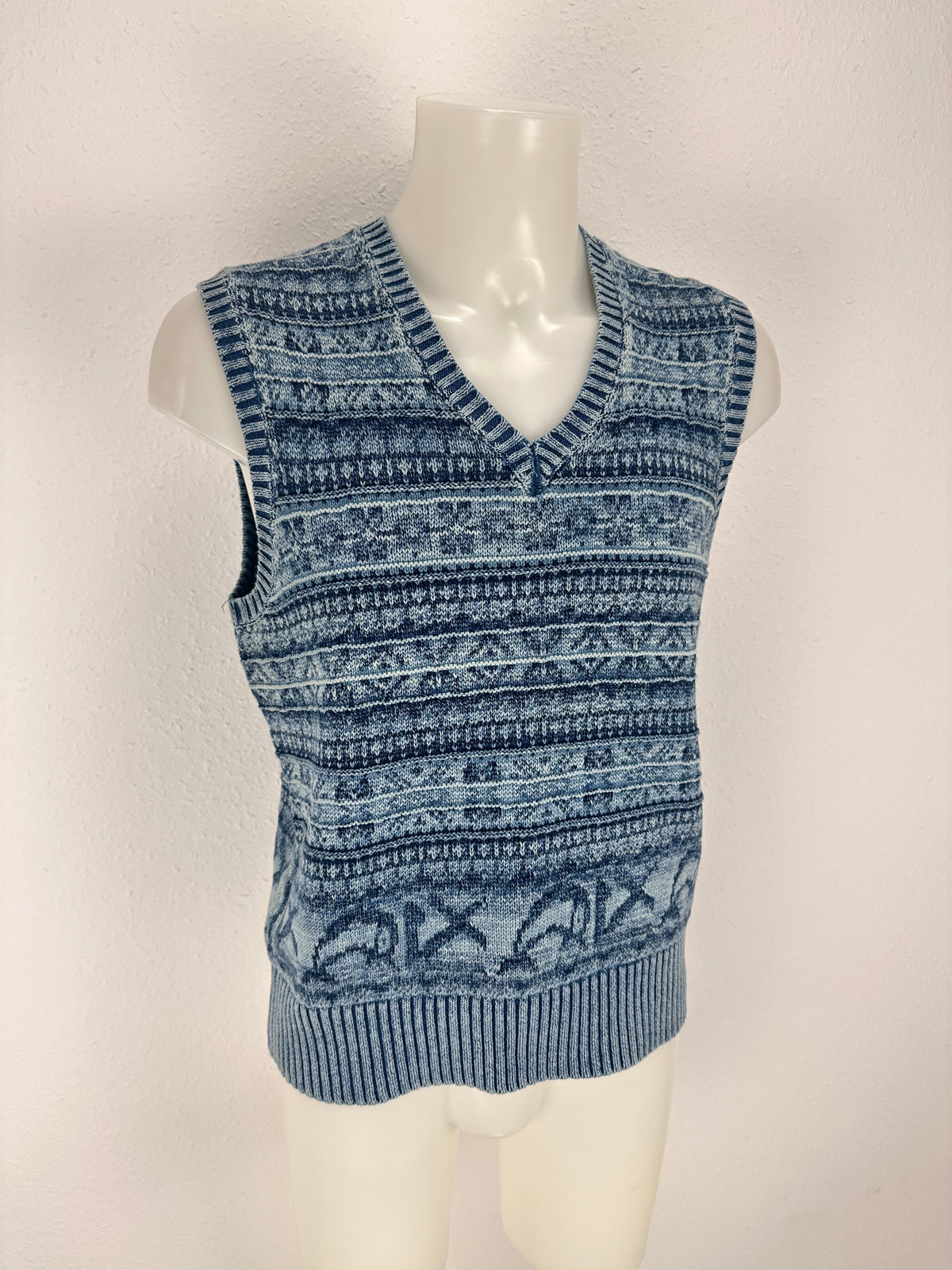 Sweater Vest - Navy/Blue - M