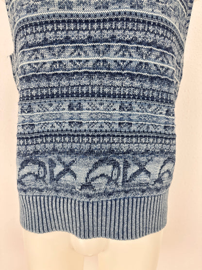 Sweater Vest - Navy/Blue - M