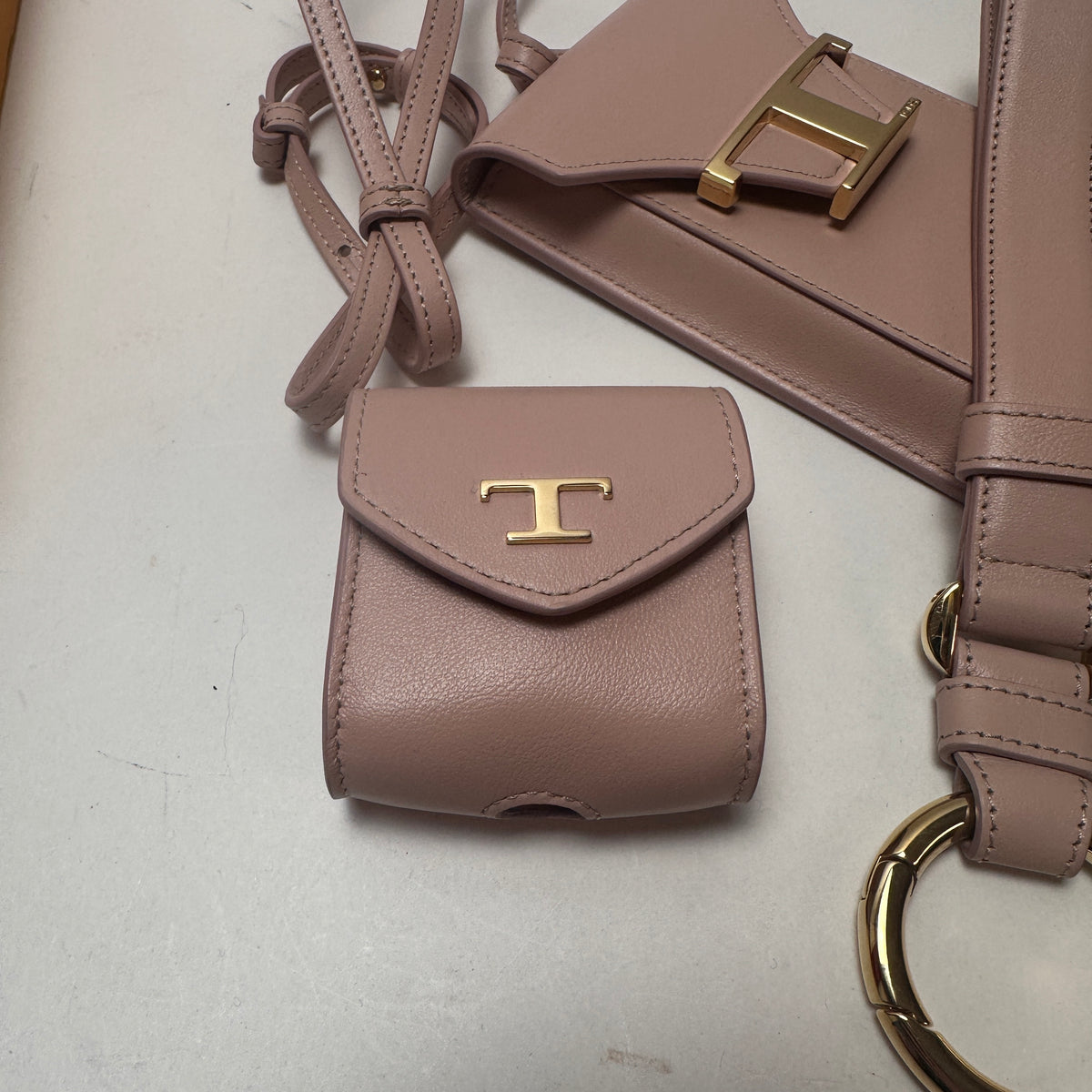Tod's Leather Accessories Set - Pink