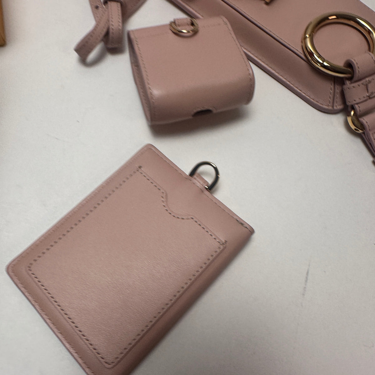 Tod's Leather Accessories Set - Pink