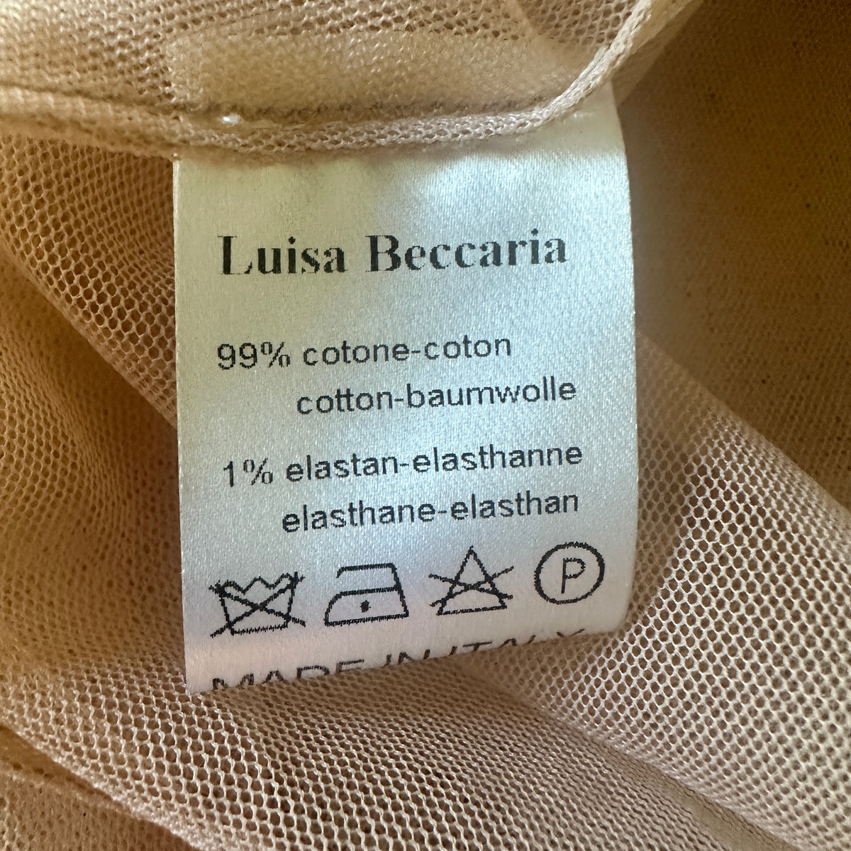 Striped Mesh-Panel Cotton Dress - Cream - S