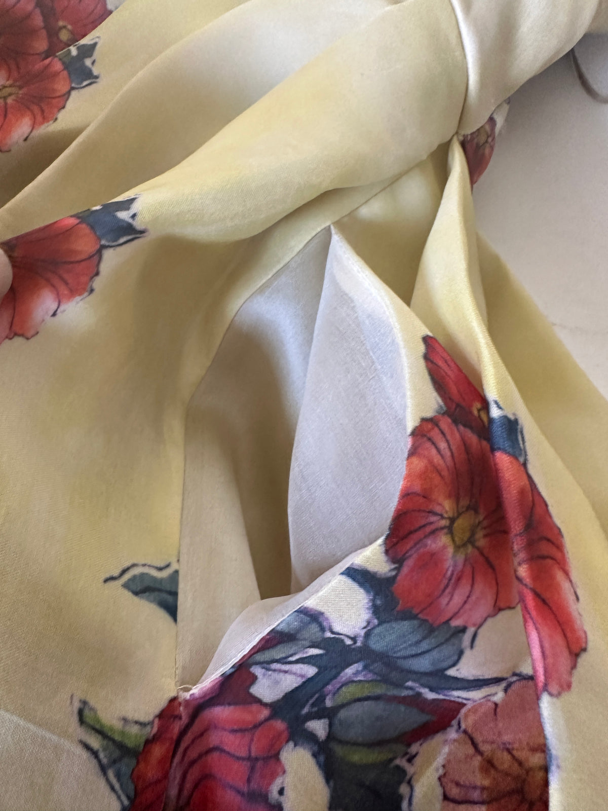 Silk Corset Dress - Yellow/Green - S
