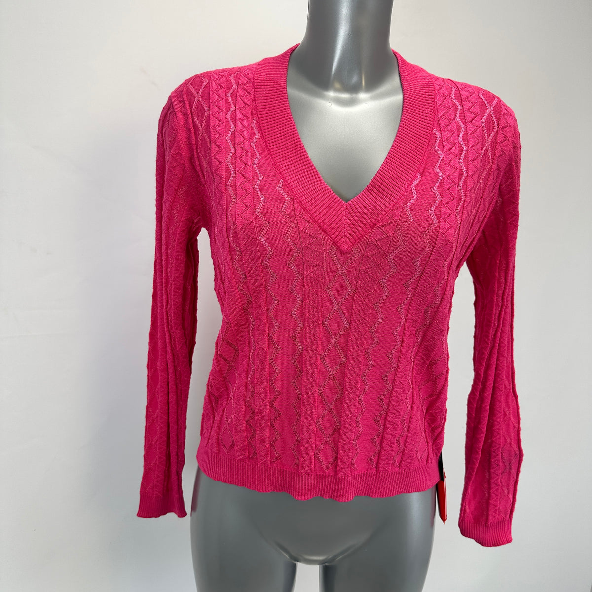 V-Neck Sweater – Pink - S