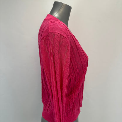 V-Neck Sweater – Pink - S