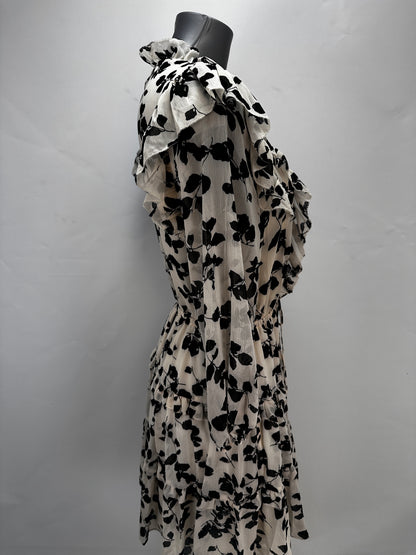 Georgette Dress - Black & White - US 4