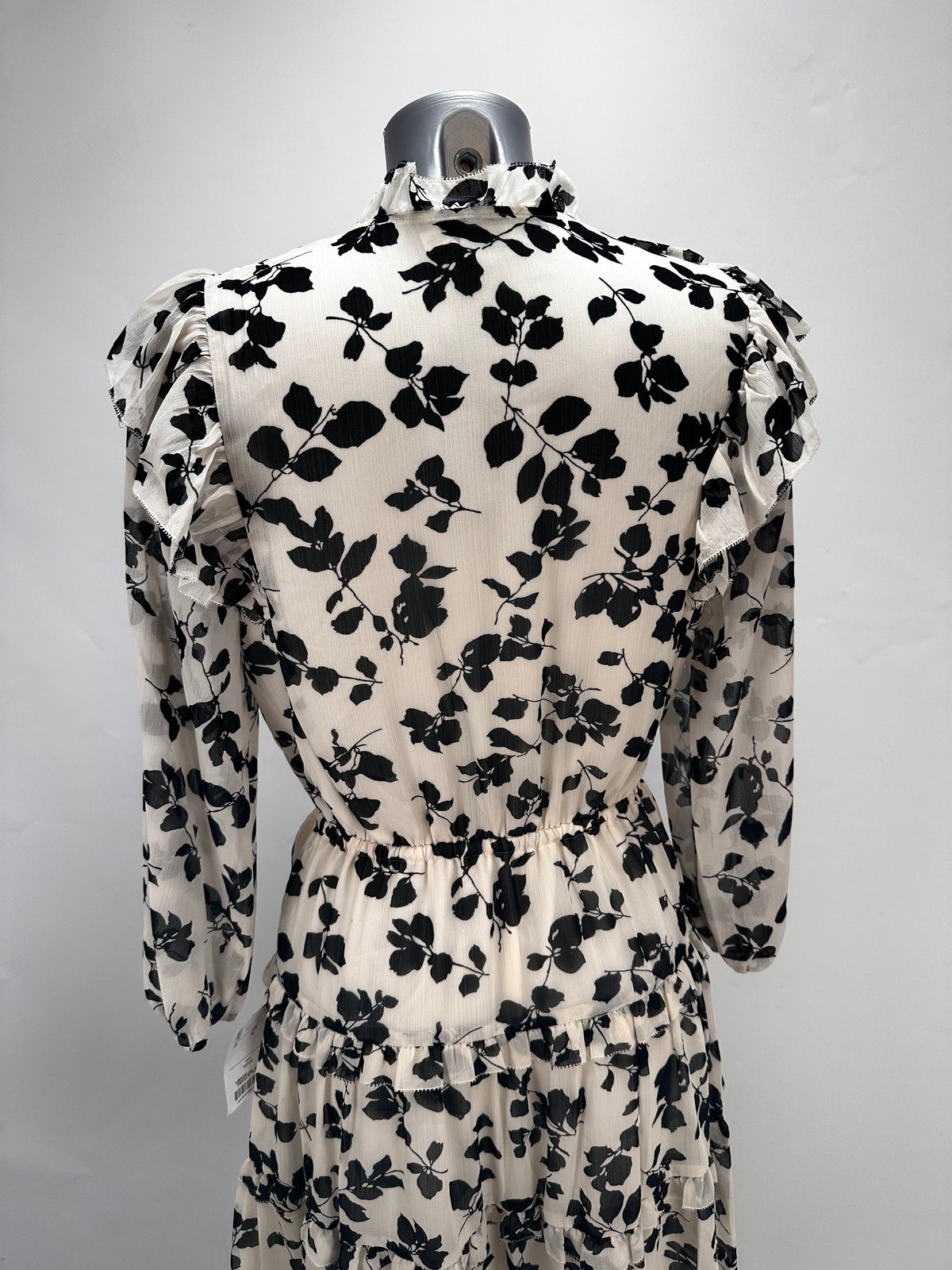 Georgette Dress - Black & White - US 4