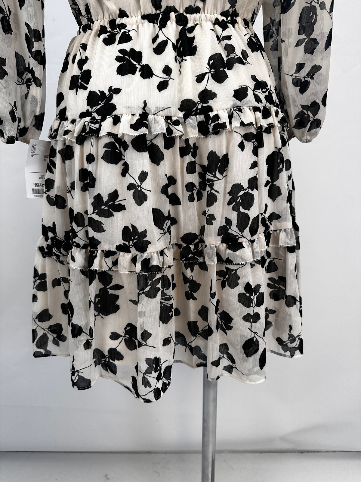 Georgette Dress - Black & White - US 4