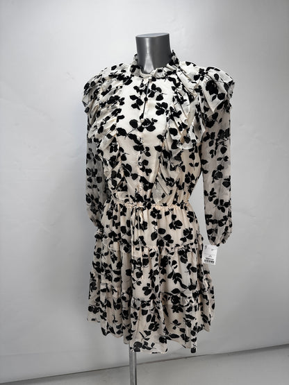 Georgette Dress - Black & White - US 4