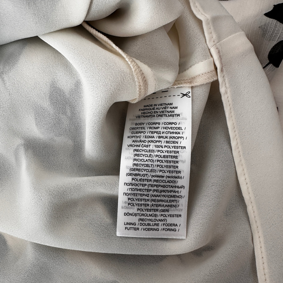 Georgette Dress - Black & White - US 4