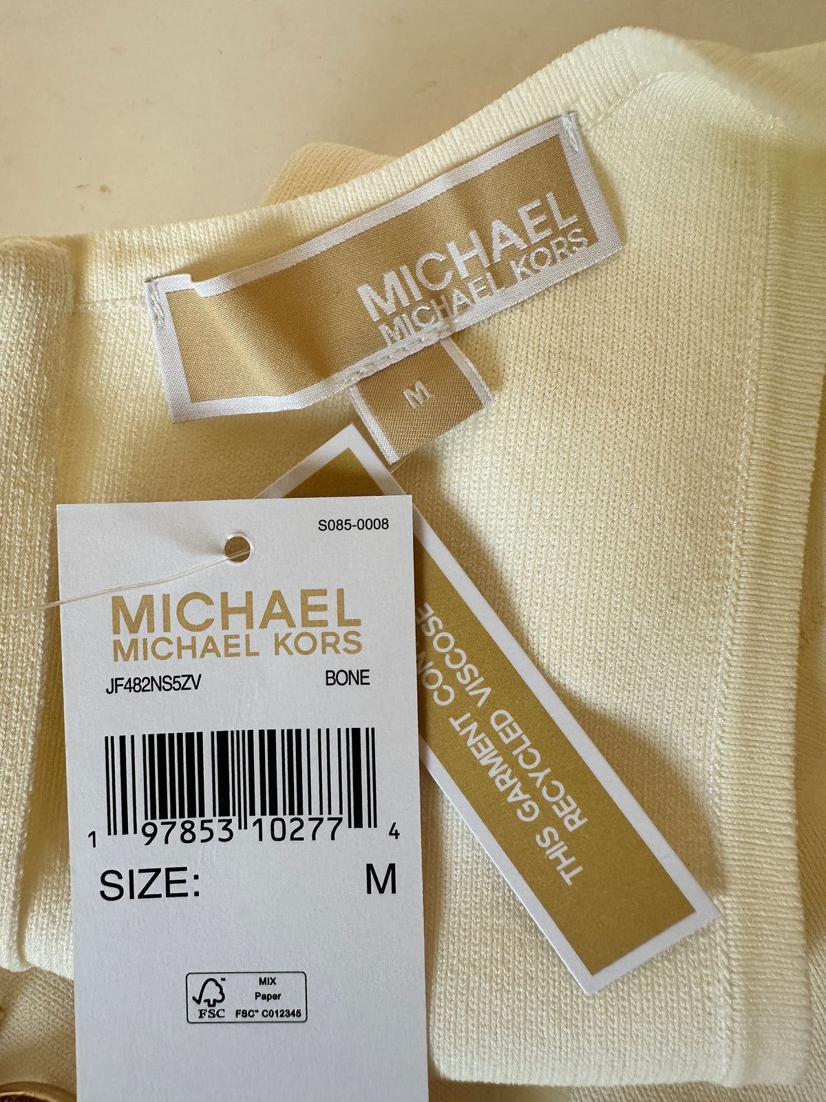 Dress with MK Logo - White - L