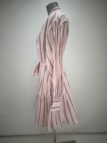 Striped Shirtdress - Pink - XL