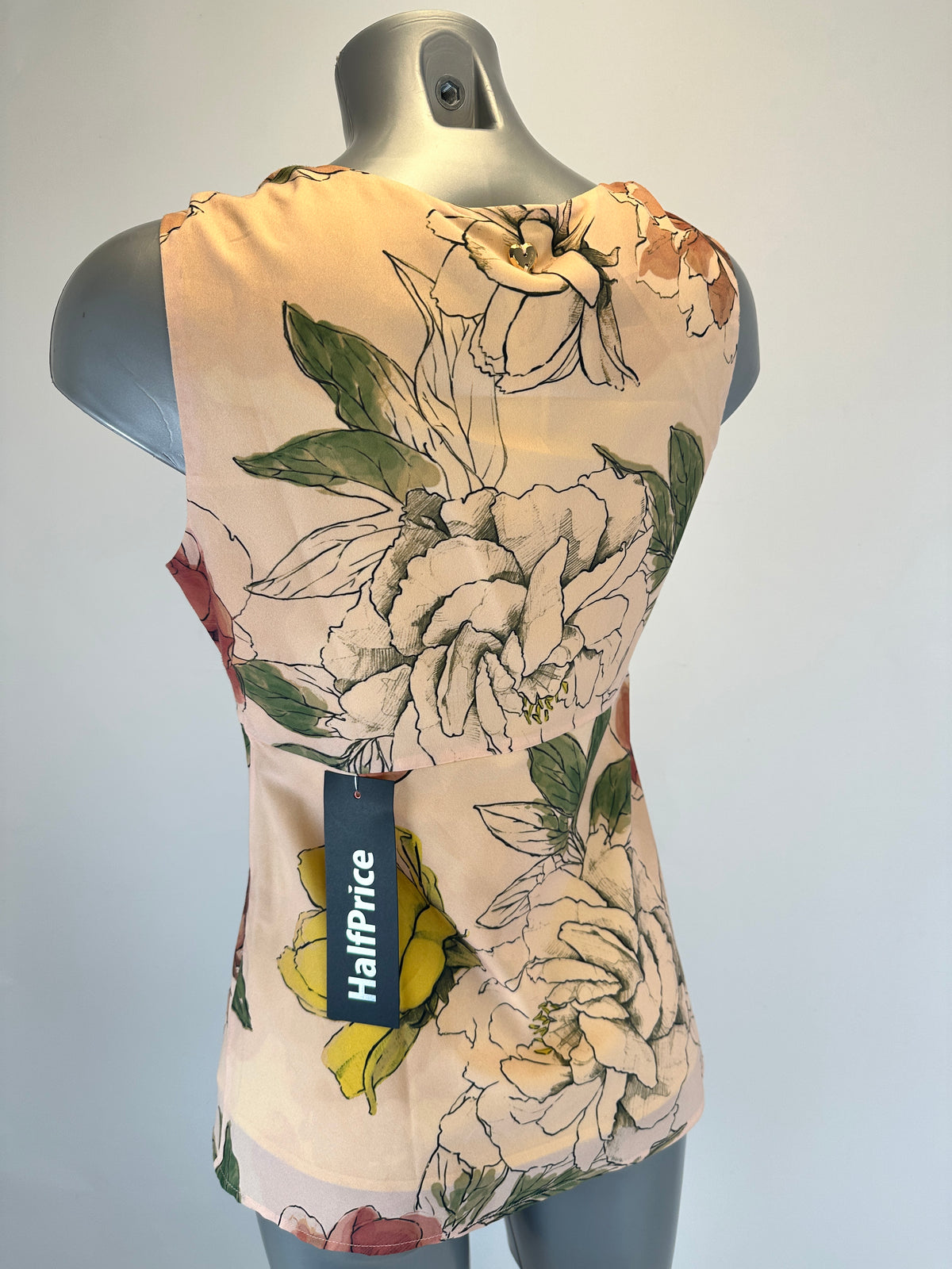 Floral Tank Top - Cream - M