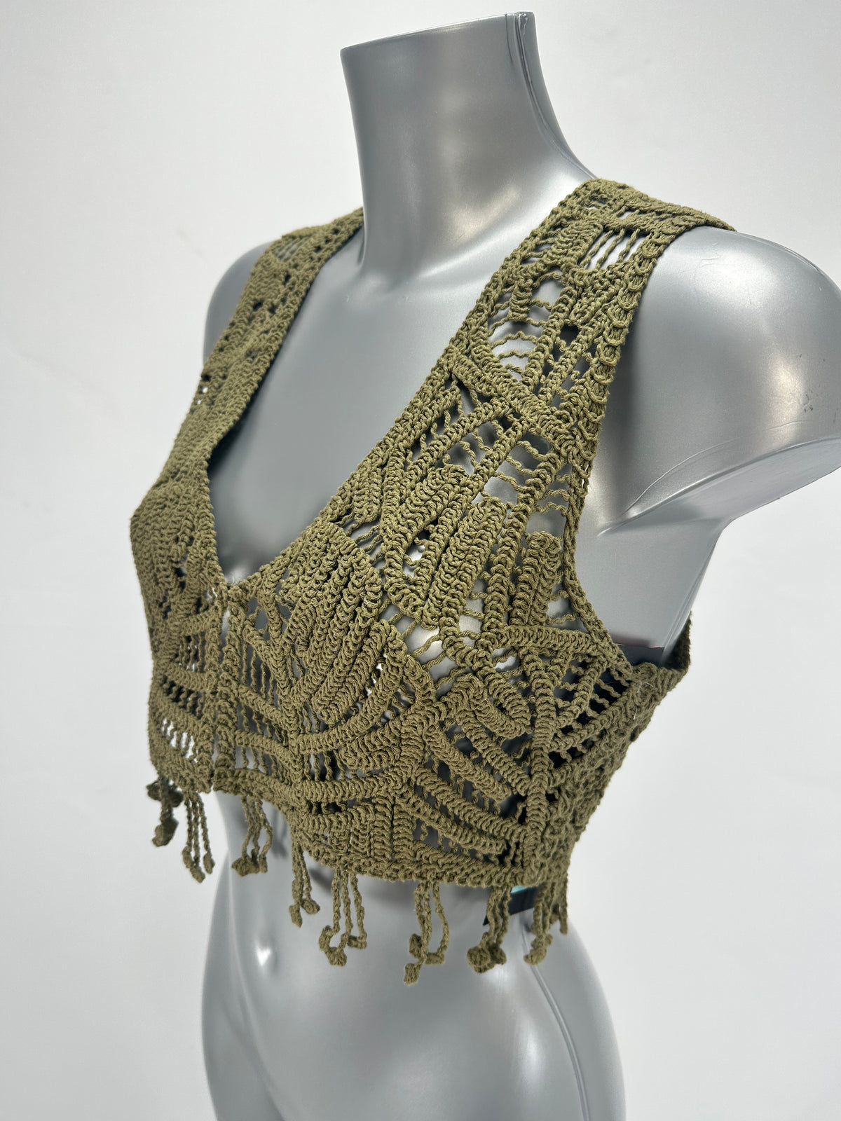Crochet Top - Burnt Oil - S