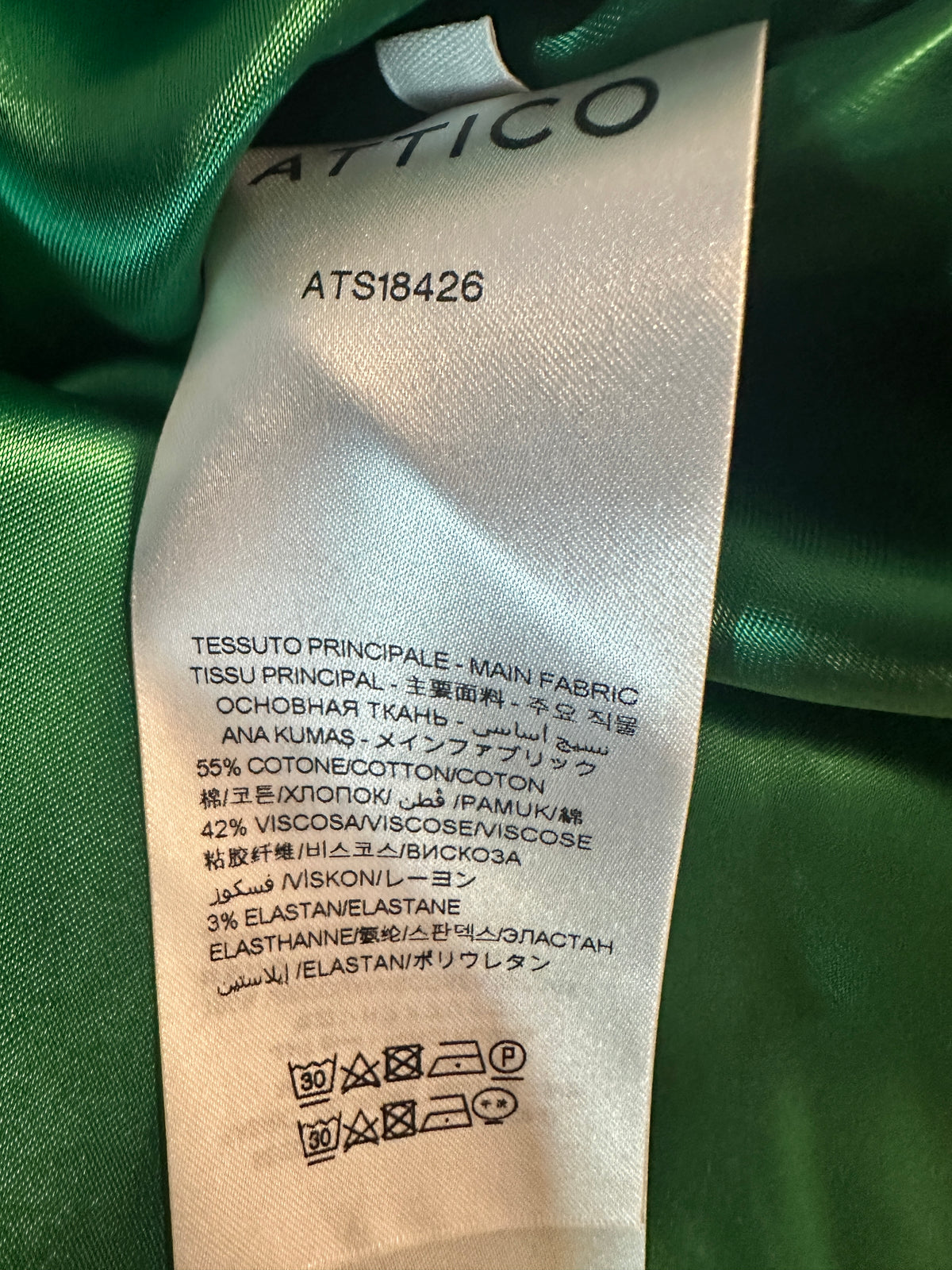 Asymmetric-Shoulder Sash Dress - Green - XS