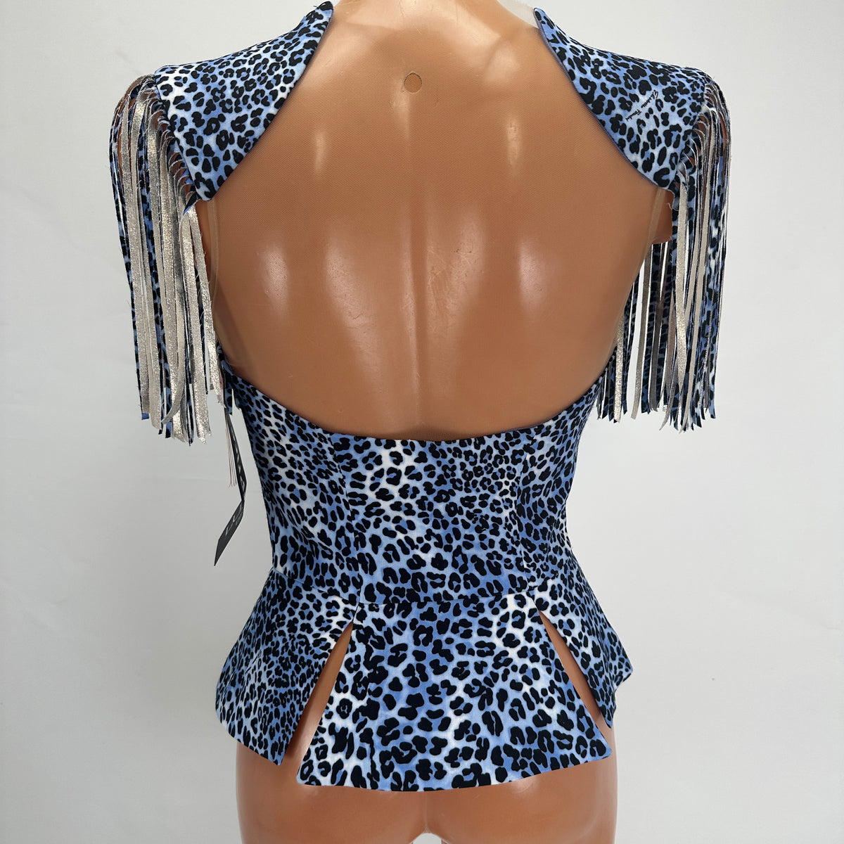 Leopard Print Top - Blue - XS-S