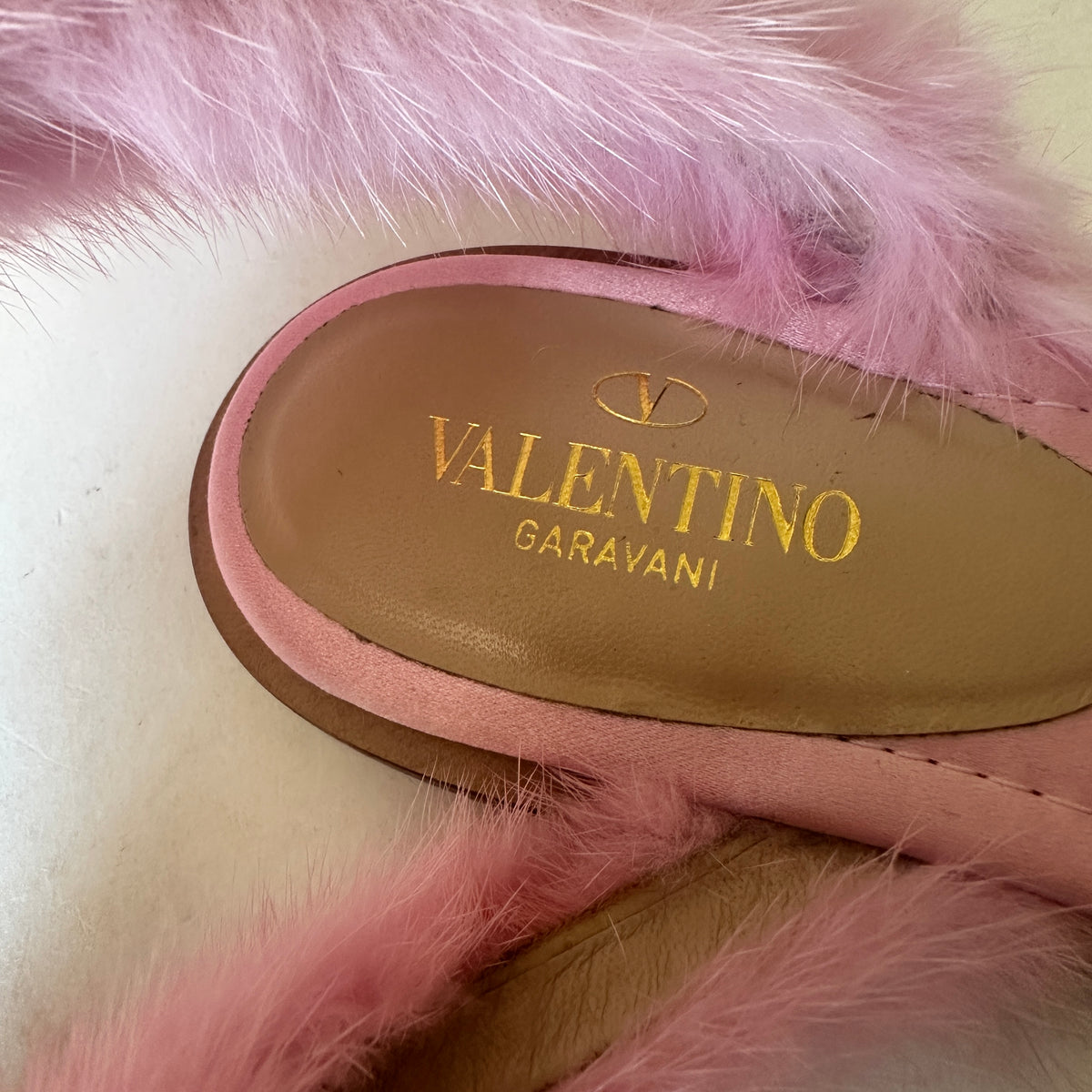 Mink Fur Sandals - Pink - EU 36.5