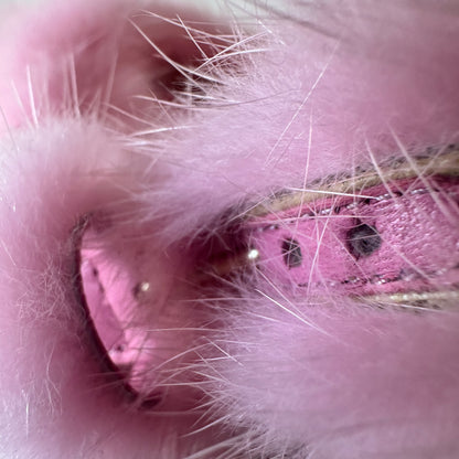 Mink Fur Sandals - Pink - EU 36.5