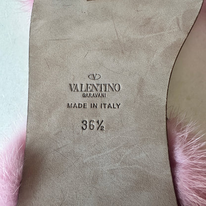 Mink Fur Sandals - Pink - EU 36.5