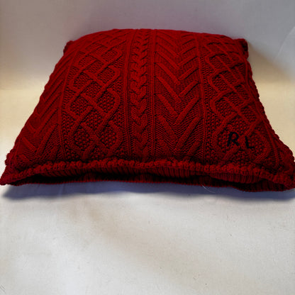 Cable-Knit Cushion - Martin Red