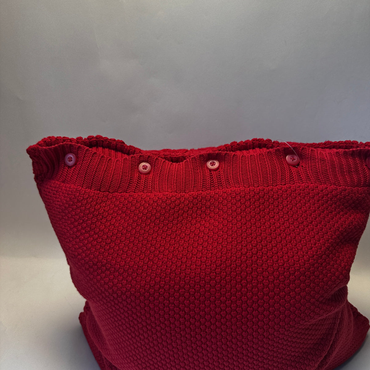 Cable-Knit Cushion - Martin Red